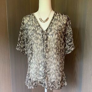Converse One Star T-shirt Sheer Blouse Small